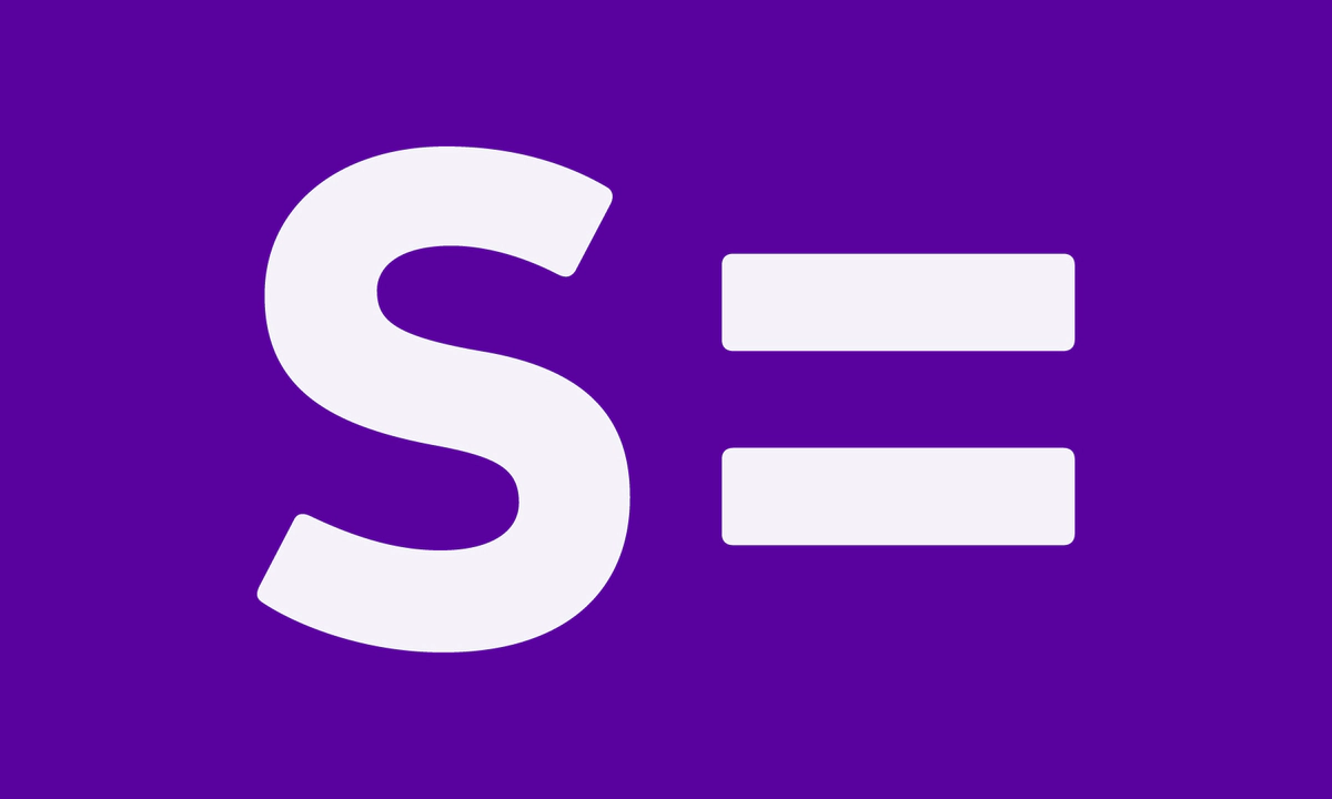 The Scope logo, which is a large white S followed by a large white equals symbol, against a purple background.